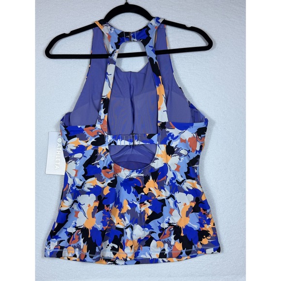 Athleta Maldives Bra Cup Tankini Swim Top Women's 40DD/DD Floral Recycled UPF - Picture 4 of 6